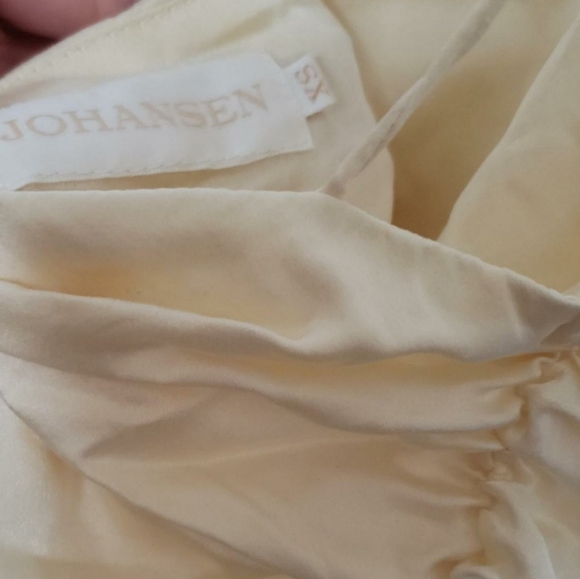 Johansen Silk Carter Dress in Light cream - Picture 5 of 6